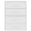 vidaXL 2 db fehér szerelt fa szekrény 2 fiókkal 60 x 31 x 40 cm