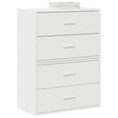 vidaXL 2 db fehér szerelt fa szekrény 2 fiókkal 60 x 31 x 40 cm