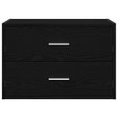 vidaXL fekete tölgy szerelt fa szekrény 2 fiókkal 60 x 31 x 40 cm