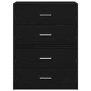 vidaXL 2 db fekete tölgy szerelt fa szekrény 2 fiókkal 60 x 31 x 40 cm