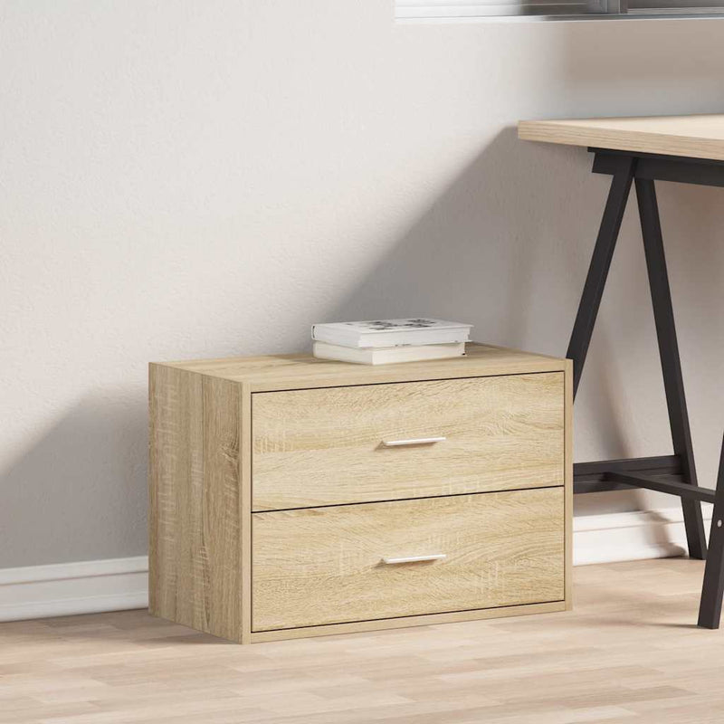 vidaXL szekrény 2 fiókkal Sonoma tölgy 60x31x40 cm gépi forgácsolt fa
