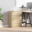 vidaXL 2 db sonoma tölgy szerelt fa szekrény 2 fiókkal 60 x 31 x 40 cm