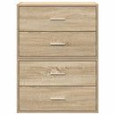 vidaXL 2 db sonoma tölgy szerelt fa szekrény 2 fiókkal 60 x 31 x 40 cm