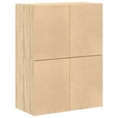 vidaXL 2 db sonoma tölgy szerelt fa szekrény 2 fiókkal 60 x 31 x 40 cm