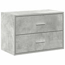 vidaXL betonszürke szerelt fa szekrény 2 fiókkal 60 x 31 x 40 cm