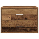 vidaXL antik fa színű szerelt fa szekrény 2 fiókkal 60 x 31 x 40 cm