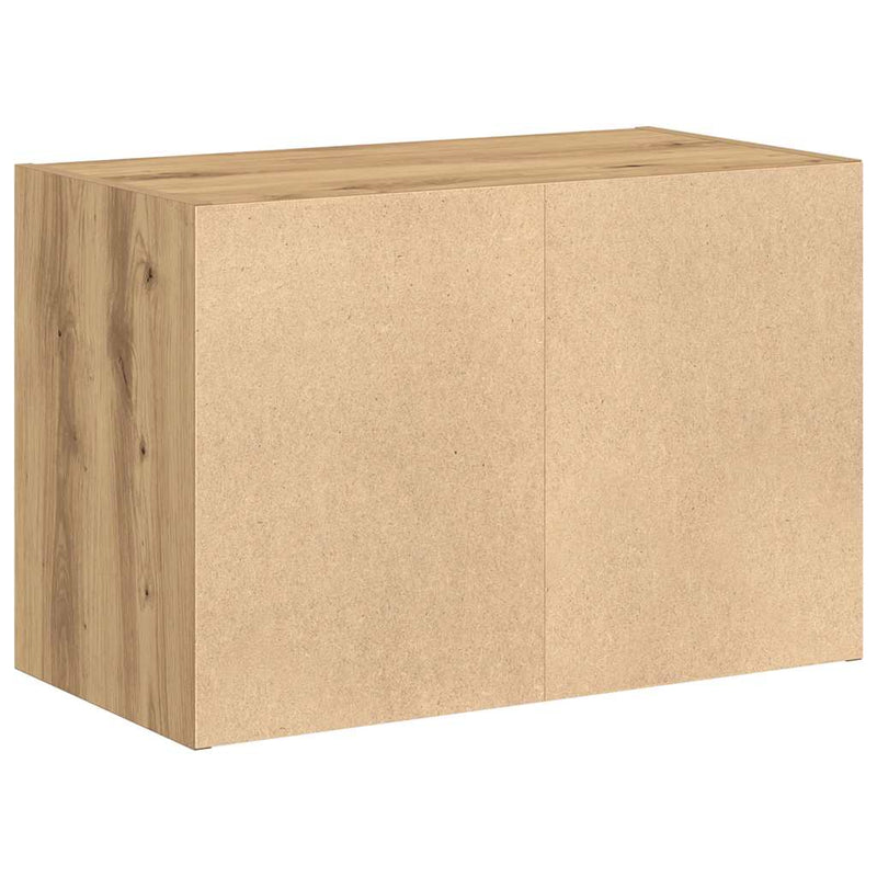 vidaXL kézműves tölgy színű szerelt fa szekrény 2 fiókkal 60x31x40 cm