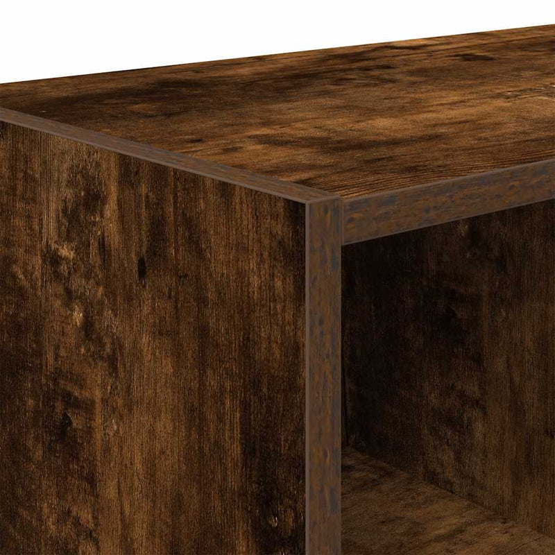 vidaXL cipőtartó állvány rakásolható füstölt tölgyfa 89,5x30x40 cm