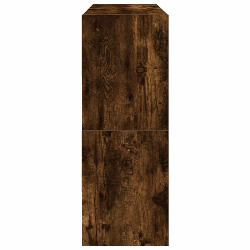 vidaXL cipőtartó 2 db egymásba rakható füstölt tölgyfa 89,5x30x40 cm