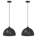 vidaXL függőlámpák 2 db Állítható magasságú E27 fekete Ø 30 cm Fém