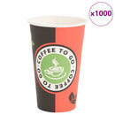vidaXL 1000 db piros és fekete papír kávéscsészék 16oz 400ml