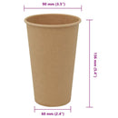 vidaXL 1000 db barna papír kávéscsészék 16oz 400ml