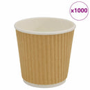 vidaXL 1000 db barna papír kávéscsészék 4oz 100ml