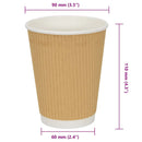 vidaXL 500 db barna papír kávéscsészék 12oz 300ml