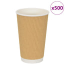 vidaXL 500 db barna papír kávéscsészék 16oz 400ml
