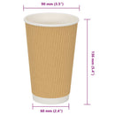 vidaXL 500 db barna papír kávéscsészék 16oz 400ml