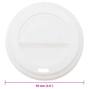 vidaXL 1000 db fehér műanyag papír kávéscsésze fedelek Ø90mm 12oz 16oz