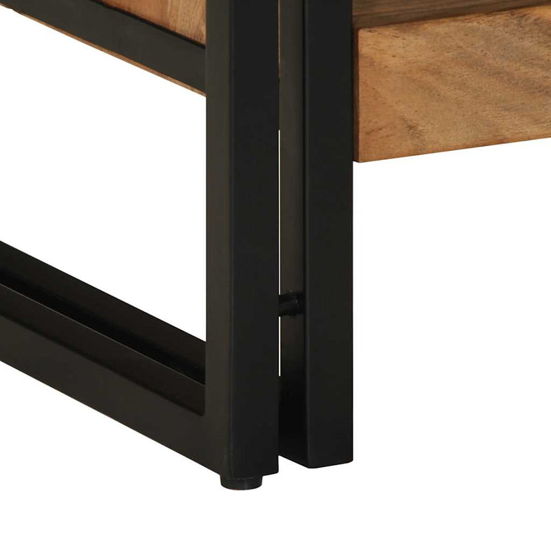 vidaXL tömör akácfa dohányzóasztal 70x50x38 cm