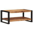vidaXL tömör akácfa dohányzóasztal 90x50x38 cm