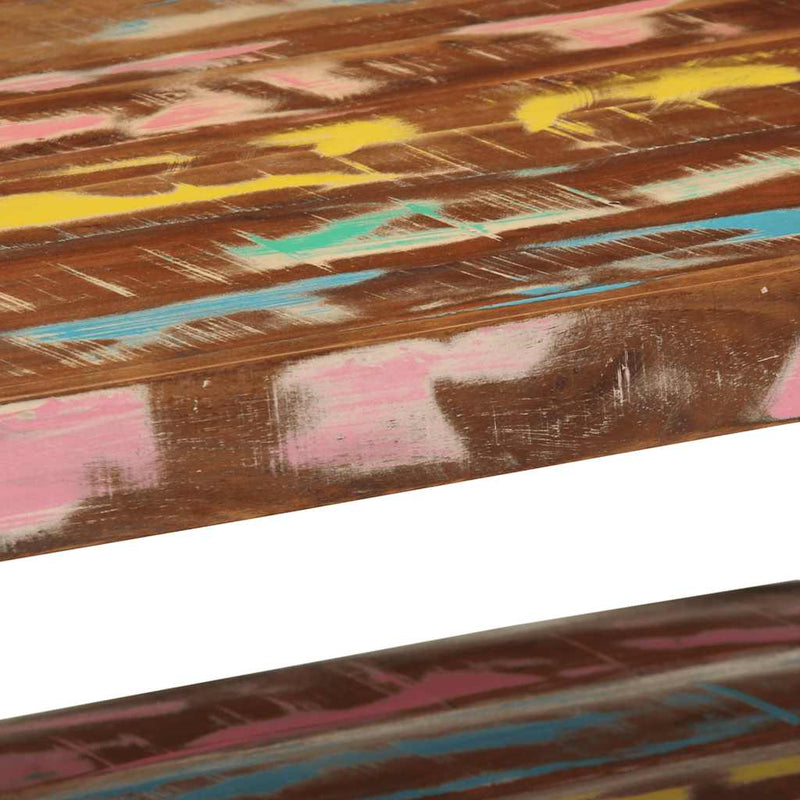 vidaXL dohányzóasztal többszínű 90x50x38cm tömörfa újrahasznosított fa
