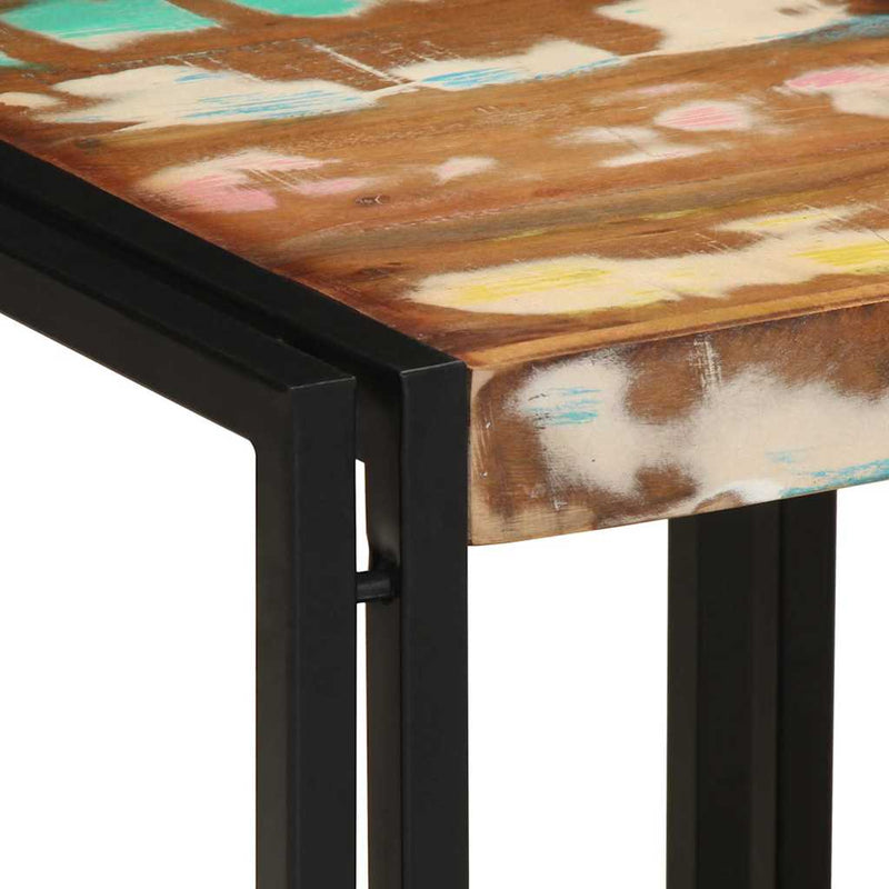 vidaXL Dohányzóasztal 40 x 40 x 38 cm tömör újrahasznosított fa