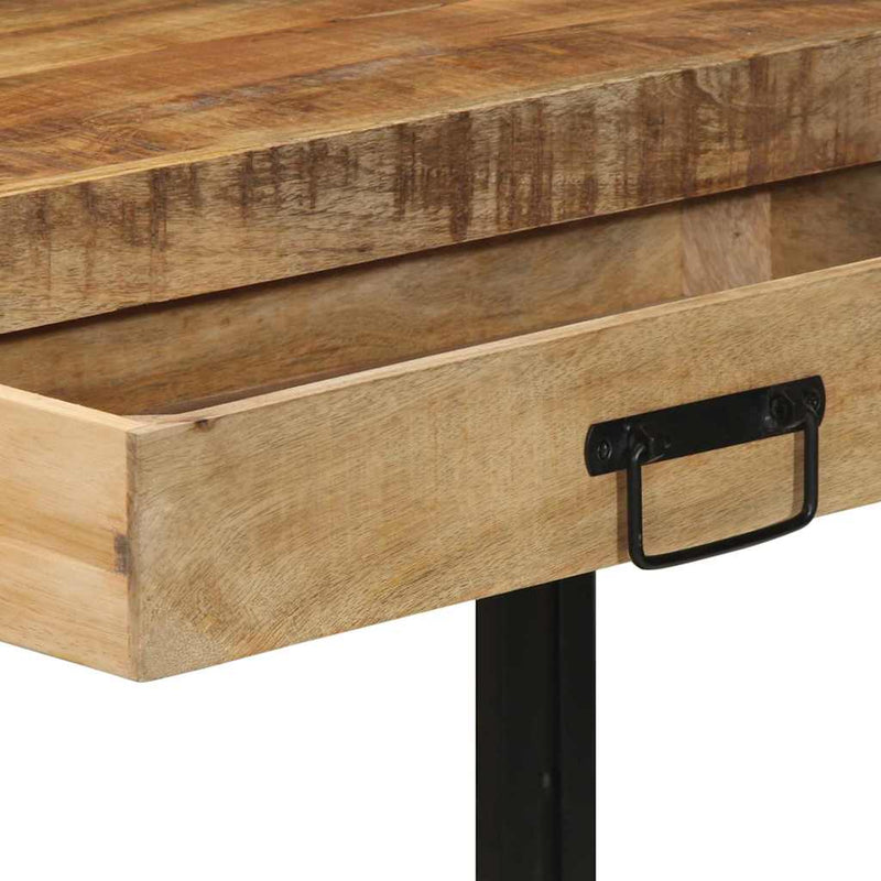 vidaXL Konzolasztal fiókkal Barna 120 x 33 x 75 cm tömör mangófa