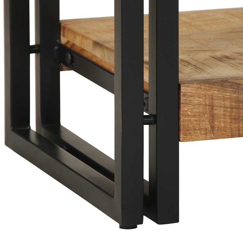 vidaXL Konzolasztal fiókkal Barna 120 x 33 x 75 cm tömör mangófa