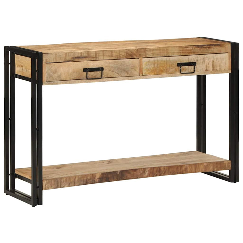 vidaXL Konzolasztal fiókkal Barna 120 x 33 x 75 cm tömör mangófa