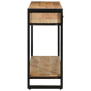 vidaXL Konzolasztal fiókkal Barna 120 x 33 x 75 cm Tömör Mangófát