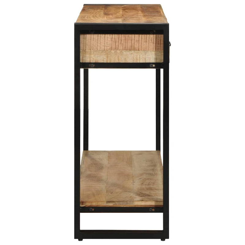 vidaXL Konzolasztal fiókkal Barna 120 x 33 x 75 cm tömör mangófa