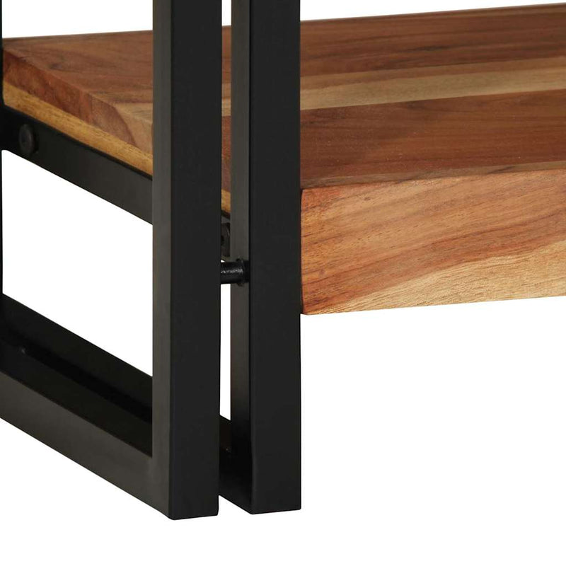 vidaXL Konzolasztal fiókkal Barna 120 x 33 x 75 cm tömör akácfa