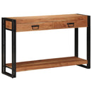 vidaXL Konzolasztal fiókkal Barna 120 x 33 x 75 cm tömör akácfa