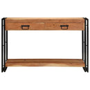 vidaXL Konzolasztal fiókkal Barna 120 x 33 x 75 cm tömör akácfa