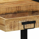 vidaXL Konzolasztal fiókkal Barna 90 x 33 x 75 cm Tömör Mangófát