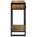vidaXL Konzolasztal fiókkal Barna 90 x 33 x 75 cm Tömör Mangófát