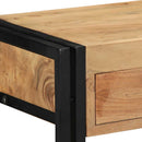 vidaXL Konzolasztal fiókkal Barna 90 x 33 x 75 cm Tömör Akácfa