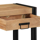 vidaXL Konzolasztal fiókkal Barna 90 x 33 x 75 cm Tömör Akácfa