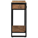 vidaXL Konzolasztal fiókkal Barna 90 x 33 x 75 cm Tömör Akácfa
