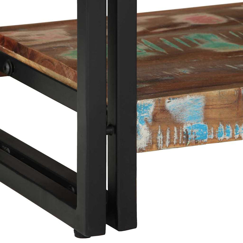 vidaXL Konzolasztal Sokszínű 90 x 33 x 75 cm tömör újrahasznosított fa