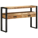 vidaXL Konzolasztal fiókkal Barna 120 x 33 x 75 cm Tömör Mangófát