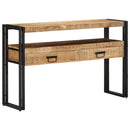 vidaXL Konzolasztal fiókkal Barna 120 x 33 x 75 cm Tömör Mangófát
