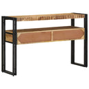 vidaXL Konzolasztal fiókkal Barna 120 x 33 x 75 cm Tömör Mangófát