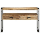 vidaXL Konzolasztal fiókkal Barna 120 x 33 x 75 cm Tömör Mangófát