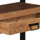 vidaXL Konzolasztal fiókkal Barna 120 x 33 x 75 cm Tömör Akácfa
