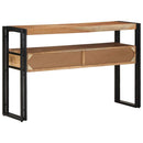 vidaXL Konzolasztal fiókkal Barna 120 x 33 x 75 cm Tömör Akácfa