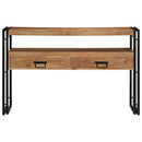 vidaXL Konzolasztal fiókkal Barna 120 x 33 x 75 cm Tömör Akácfa