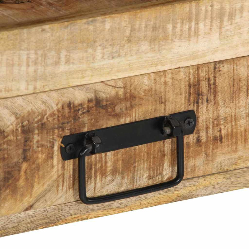 vidaXL Konzolasztal fiókkal Barna 90 x 33 x 75 cm tömör mangófa