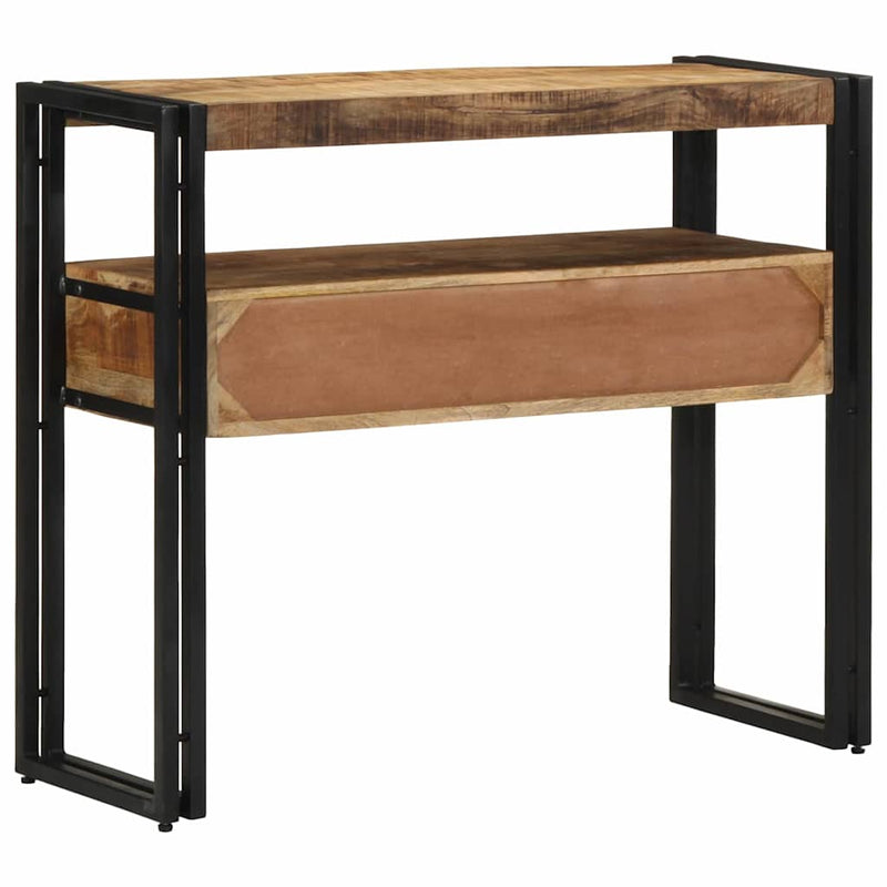 vidaXL Konzolasztal fiókkal Barna 90 x 33 x 75 cm tömör mangófa