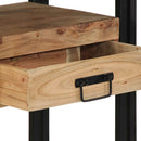 vidaXL Konzolasztal fiókkal Barna 90 x 33 x 75 cm Tömör Akácfa