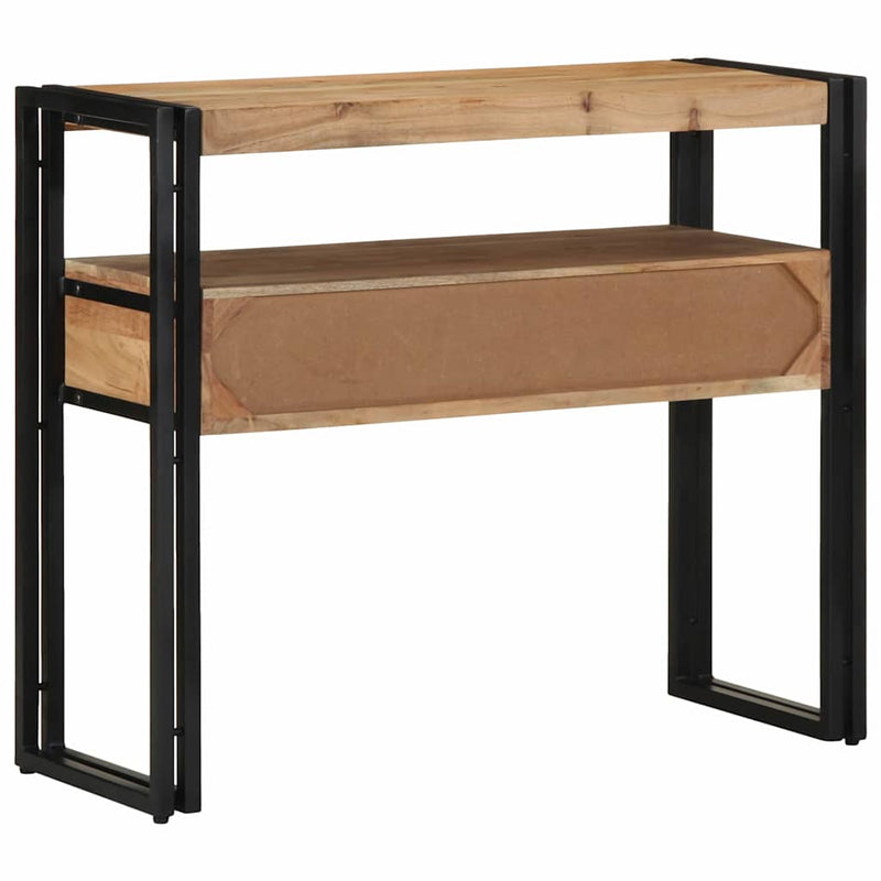 vidaXL Konzolasztal fiókkal Barna 90 x 33 x 75 cm tömör akácfa